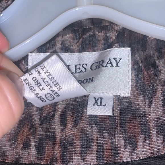 0719 Charles Gray Leopard Jacket - Picture 7 of 7